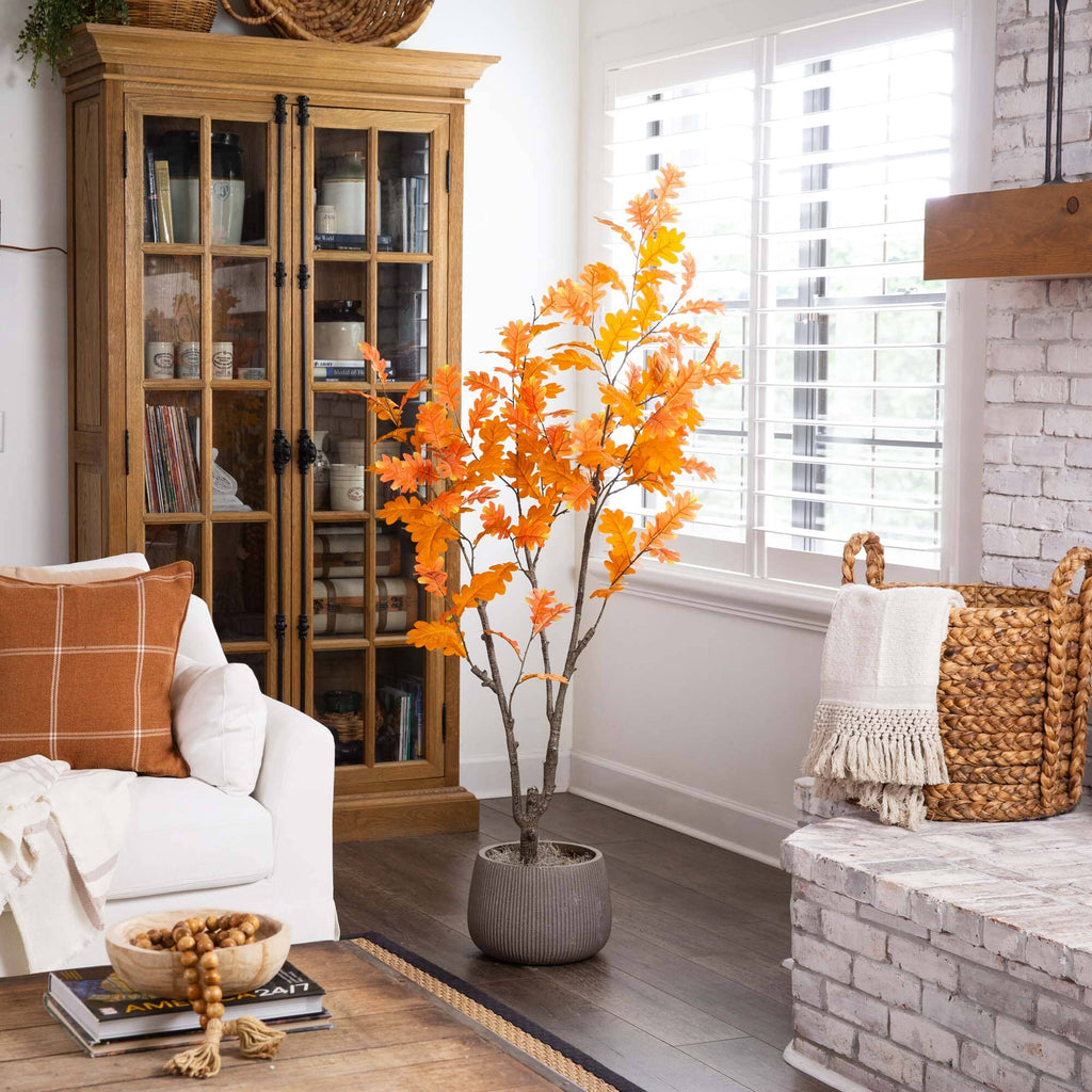6' Artificial Autumn Oak Tree - TidyPlant