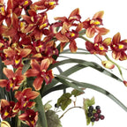 Red Cymbidium Orchid Arrangement - TidyPlant