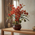 Red Cymbidium Orchid Arrangement - TidyPlant