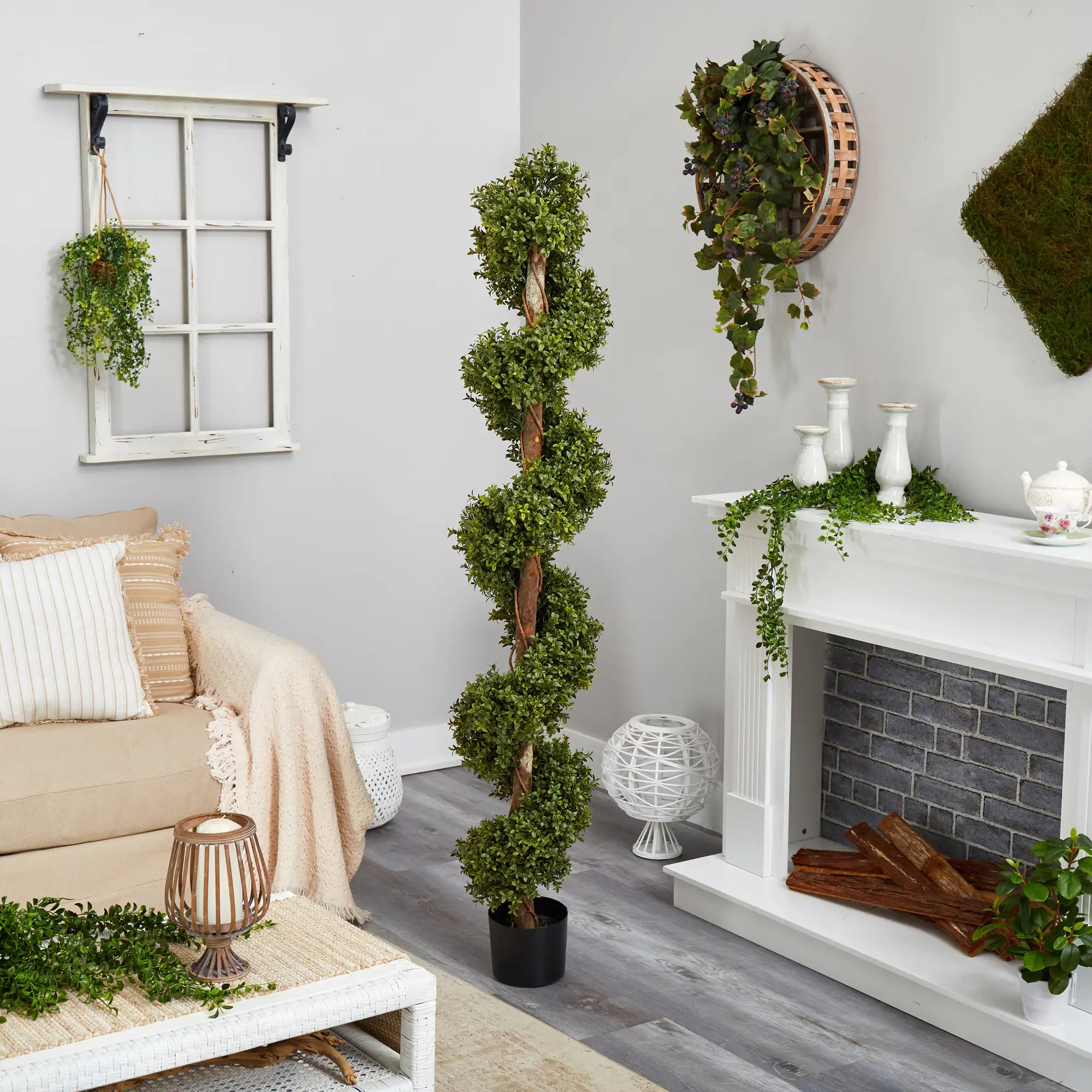 6’ Boxwood Spiral Topiary